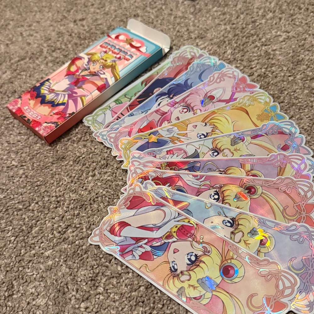 Sailor Moon fantasy bookmark collectible card set, 15 cards